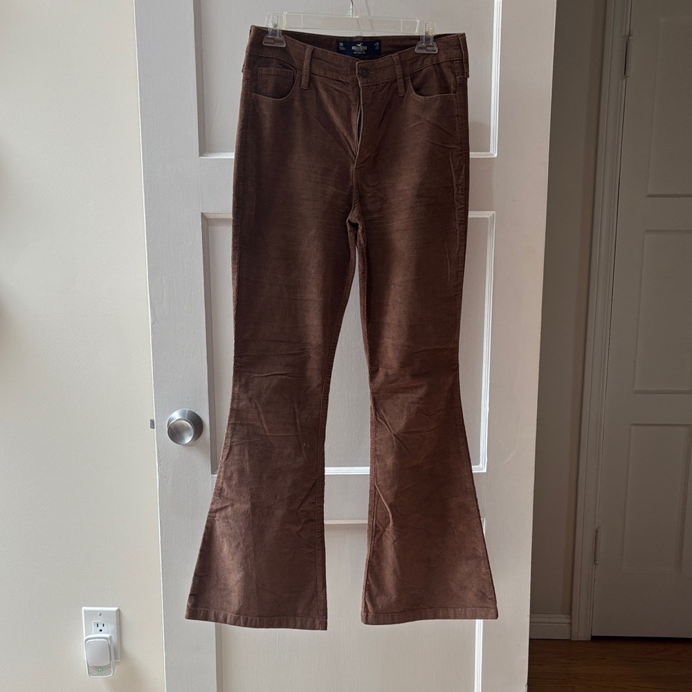 Hollister Brown Corduroy Flare Pants